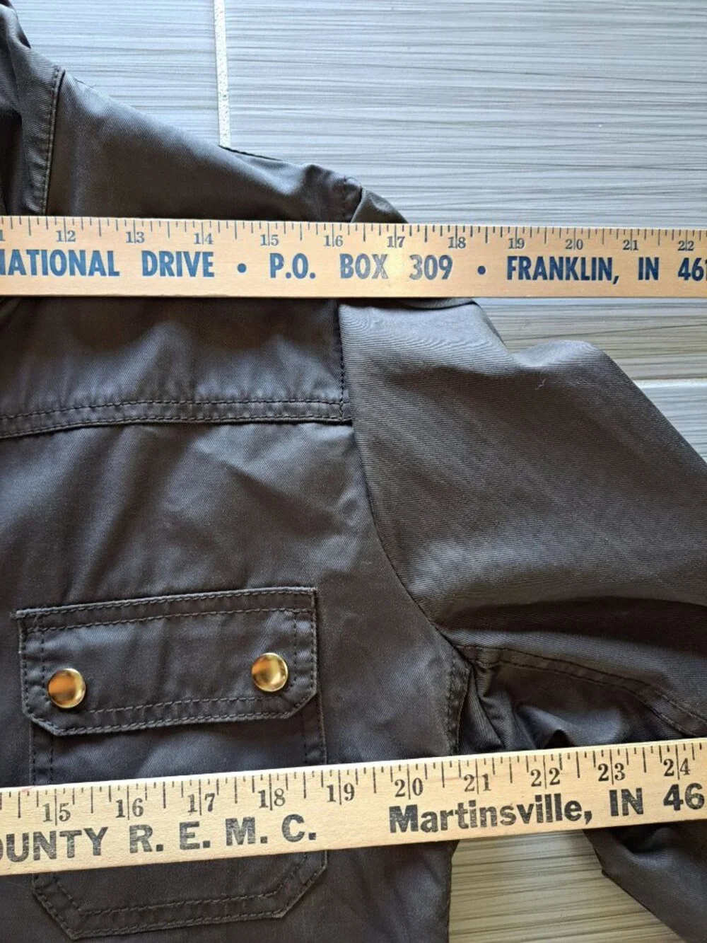 J. Crew Downtown Field Jacket Olive Green Waxed Cotton Utility Women's M Gorpcor